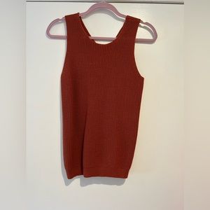 Burnt orange knit top